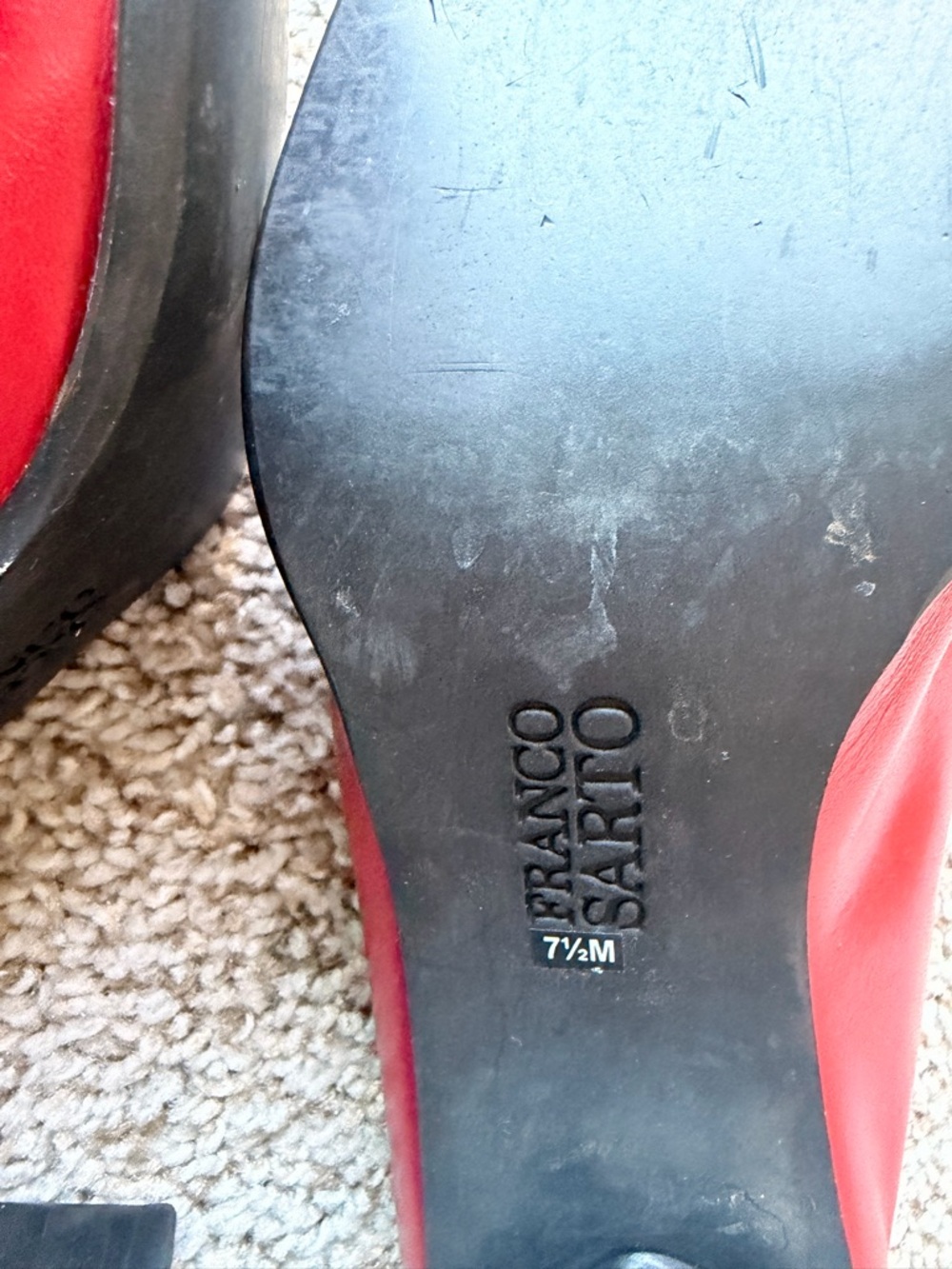 Frank Sarto Red Leather women mules - Picture 5 of 6